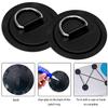 TOBWOLF 6 Pack 4.33" / 11cm Stainless Steel D-Ring Patch for Inflatable Boat Kayak Dinghy SUP, Circular D-Ring PVC Patch Stand-Up Paddleboard Canoe Rafting Accessories, NO Glue Included - Black view 4