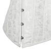Kranchungel Corsets for Women Bustier Brocade Lace up Overbust Corset Waist Cincher Plus Size Top Medium White view 3