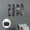 Hikeen 2 Packs Skateboard Wall Mount Skateboard Hanger for Skateboard Deck Display and Storage view 3