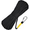 Shappy Floating Rope Life Ring Rope Lifesaving Dock Lines Boat Braided Polypropylene Outdoor Throwing Lines for Life Preserver Ring Anchor Heaving Line with Spring Hook(15 m/ 16.4 Yards,Black) view 1