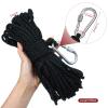 Shappy Floating Rope Life Ring Rope Lifesaving Dock Lines Boat Braided Polypropylene Outdoor Throwing Lines for Life Preserver Ring Anchor Heaving Line with Spring Hook(15 m/ 16.4 Yards,Black) view 3