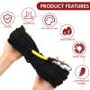 Shappy Floating Rope Life Ring Rope Lifesaving Dock Lines Boat Braided Polypropylene Outdoor Throwing Lines for Life Preserver Ring Anchor Heaving Line with Spring Hook(15 m/ 16.4 Yards,Black) view 4