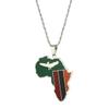Africa Map Pendant Necklaces African of Maps Jewelry Charms Gold Color Africa Map Neckalce (Zambia Silver) view 1