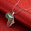 Africa Map Pendant Necklaces African of Maps Jewelry Charms Gold Color Africa Map Neckalce (Zambia Silver) view 2