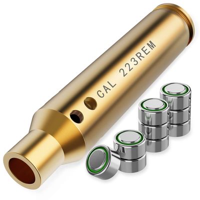 Marmot Bore Sight Cal .223 Rem 5.56mm Boresight 223 Bore Sight NATO Laser Boresighter for Cal 223 556 with 3 Sets of Batteries