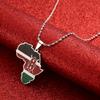 Africa Map Pendant Necklaces African of Maps Jewelry Charms Gold Color Africa Map Neckalce (Kenya Silver) view 2