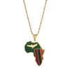 Africa Map Pendant Necklaces African of Maps Jewelry Charms Gold Color Africa Map Neckalce (Zambia Gold) view 1