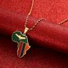 Africa Map Pendant Necklaces African of Maps Jewelry Charms Gold Color Africa Map Neckalce (Zambia Gold) view 3
