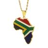 Africa Map Pendant Necklaces African of Maps Jewelry Charms Gold Color Africa Map Neckalce (South Africa Gold) view 1