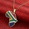 Africa Map Pendant Necklaces African of Maps Jewelry Charms Gold Color Africa Map Neckalce (South Africa Gold) view 3