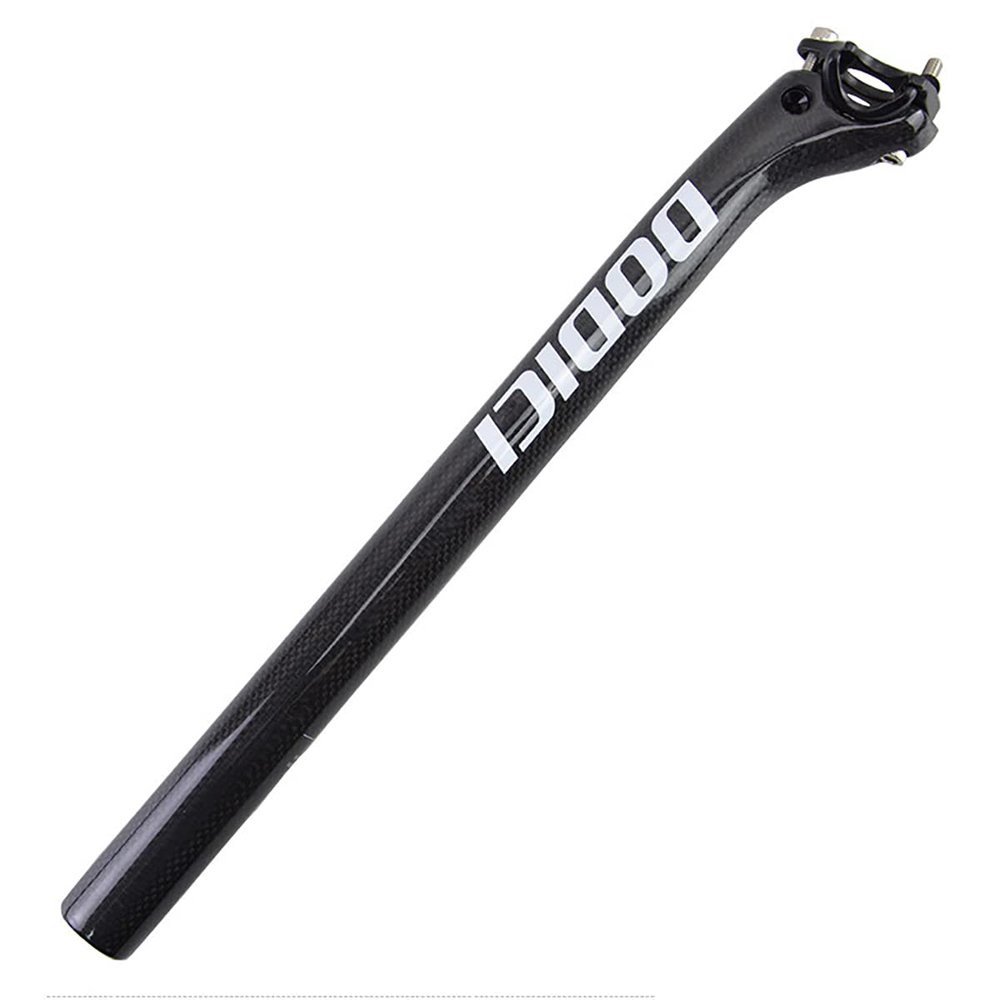 clhjinruoliu Full Carbon Fiber Bicycle Seatpost 350/400Mm Adjustable Offset Seatpost Mountain Bike Seat Post for MTB Road Bike BMX,Black,31.6x350MM