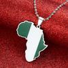 Africa Map Pendant Necklaces African of Maps Jewelry Charms Gold Color Africa Map Neckalce (Nigeria Silver) view 2