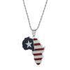 Africa Map Pendant Necklaces African of Maps Jewelry Charms Gold Color Africa Map Neckalce (Liberia Silver) view 1