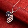 Africa Map Pendant Necklaces African of Maps Jewelry Charms Gold Color Africa Map Neckalce (Liberia Silver) view 2