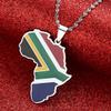 Africa Map Pendant Necklaces African of Maps Jewelry Charms Gold Color Africa Map Neckalce (South Africa Silver) view 2