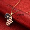 Africa Map Pendant Necklaces African of Maps Jewelry Charms Gold Color Africa Map Neckalce (Liberia Gold) view 2