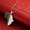 Africa Map Pendant Necklaces African of Maps Jewelry Charms Gold Color Africa Map Neckalce (Algeria Silver) view 2