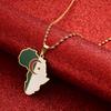 Africa Map Pendant Necklaces African of Maps Jewelry Charms Gold Color Africa Map Neckalce (Algeria Gold) view 3