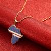Africa Map Pendant Necklaces African of Maps Jewelry Charms Gold Color Africa Map Neckalce (Cabo Verde Gold) view 3