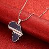 Africa Map Pendant Necklaces African of Maps Jewelry Charms Gold Color Africa Map Neckalce (Cabo Verde Silver) view 3