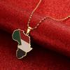 Africa Map Pendant Necklaces African of Maps Jewelry Charms Gold Color Africa Map Neckalce (Sudan Gold) view 3
