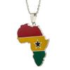 Africa Map Pendant Necklaces African of Maps Jewelry Charms Gold Color Africa Map Neckalce (Ghana Gold) view 1