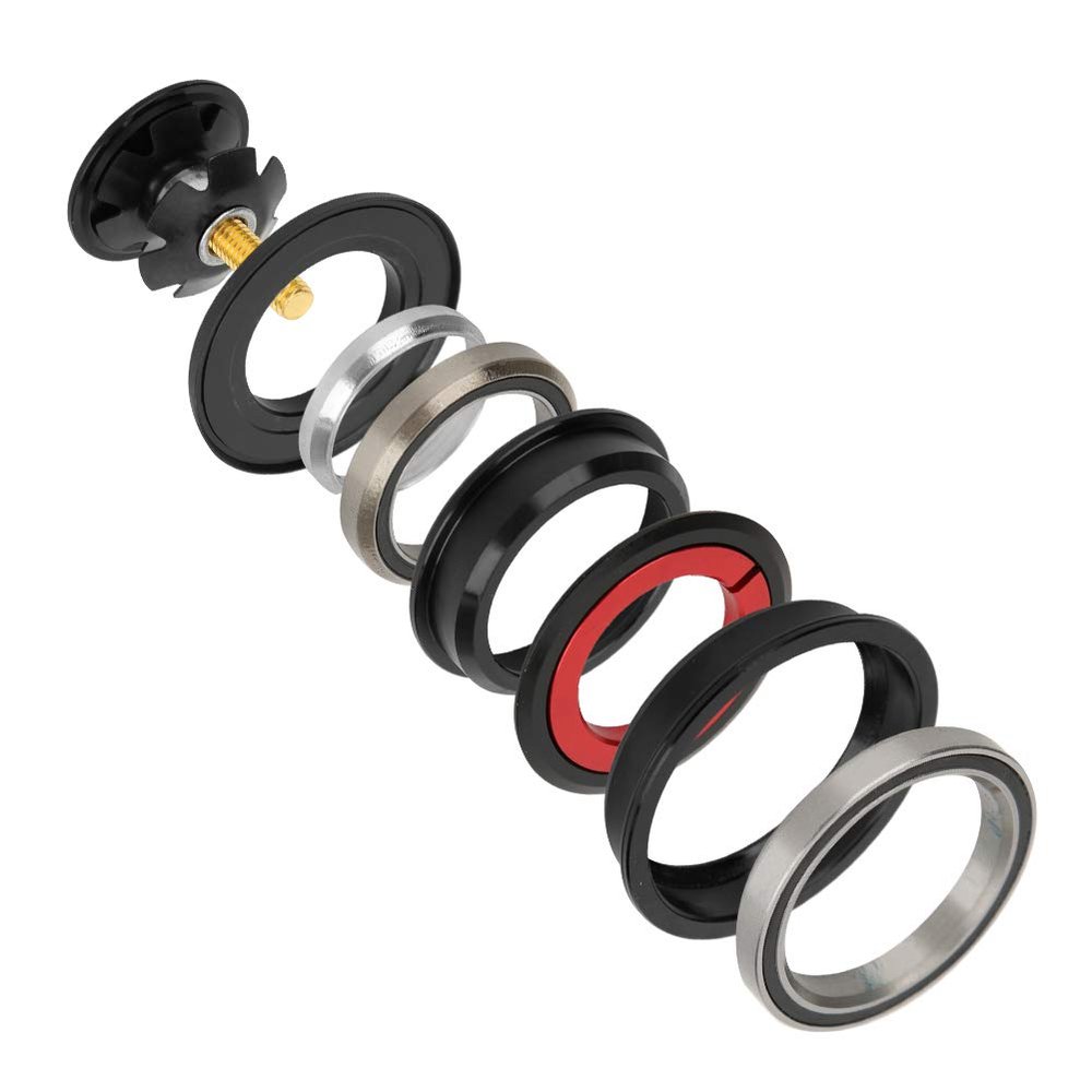 Bike Headset Bearing Kit, Sealed Cartridge for Durability and Smooth Operation Headset Bearings 44mm 55mm Tapered Straight Fork for Mountain Bikers