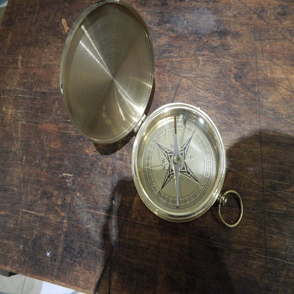 Vintage Nautical Engraved Pocket Compass Best for Gift Item Replica