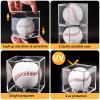 Duoleda 3 Pieces Baseball Display Case UV Protected Acrylic Baseball Square Cube Holder Clear Cube Baseball Display Box for Universal Size Baseball Memorabilia Showcase Autograph Ball Protector view 3