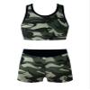 iiniim Kids Girls 2 Piece Tankini Swimsuit Bikini Set Racerback Tank Top Shorts Bathing Suit Swimwear Camouflage Green 14 view 1