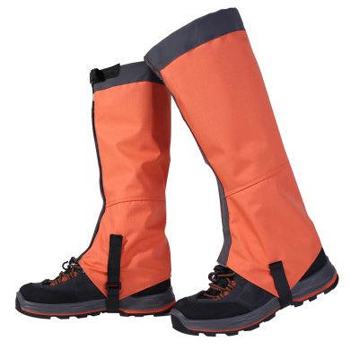 LYLFF Outdoor Waterproof Leg Gaiters Can Prevent Anti-Snake Bites, Tear-Resistant Oxford Cloth, Suitable for Hunting, Camping, Hiking, Outdoor, Camouflage (Color : Orange, Size : Medium)