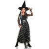Bewitching Beauty Costume Set - Large (12-14) - Black & White Lace & Satin, Alluring & Enchanting Design - Perfect for Themed-Parties view 1