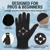 Kami-So Competition Ice Skating Jeweled Gloves | Figure Skating Gloves with Gel Wrist Protection and Crystals | Figure Skate Gear and Accessories for Practice | Black | Medium Waterproof view 3