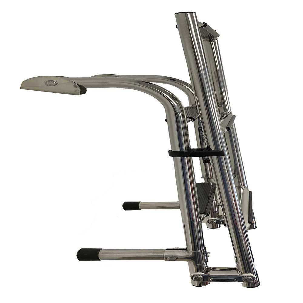 classAcustoms 77090402 | 5 Step Folding Boat Ladder | Stainelss Steel | Ski Boat Ladder | Pontoon Ladder | 2 + 3 Steps