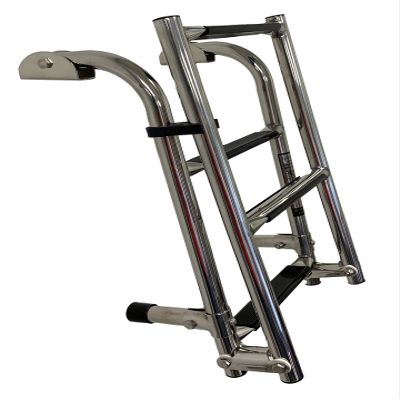 classAcustoms 4 Step Folding Boat Ladder | Stainless Steel | 300 lb Capacity | 34.5" Max Height