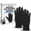 Kami-So Figure Skating Gloves for Competition | Ice Skating Gloves for Women | Gel Wrist Support | Padded Thermal Wear | Figure Skate Practice Gear and Accessories | Black | Large Waterproof view 1