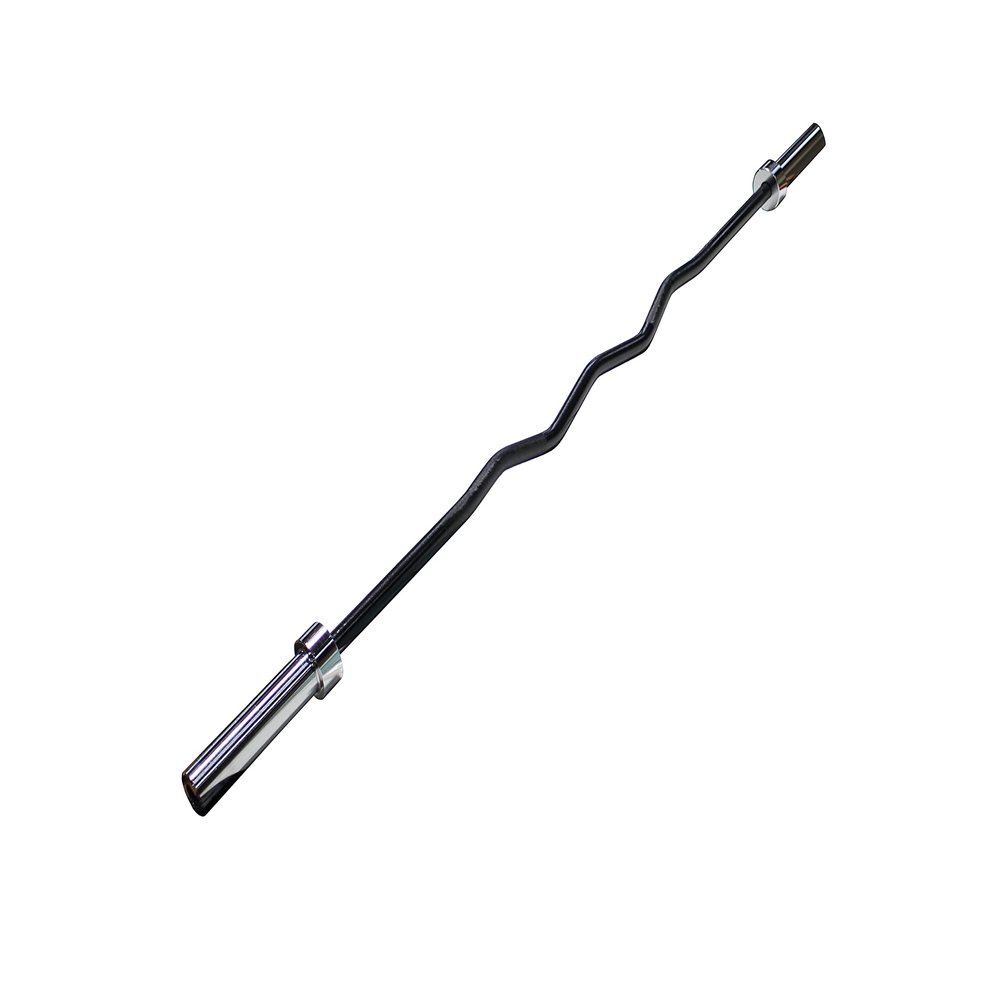 Ader Olympic Curl Bar 72" Black Finish w/Chrome Sleeves