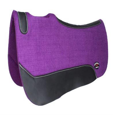 CHALLENGER Horse Western Wool Felt Contoured Close Contact Barrel Saddle Pad Purple 39121PR1