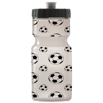 50 Strong 22oz Kids Sports Squeeze Water Bottle  BPA-Free with Pull Top Cap  Durable & Reusable for School, Boys & Girls  Made in USA  Soccer Theme