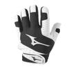 Mizuno Finch Women's Softball Padded Batting Glove, White-Charocoal, Small view 1