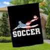 American Pride Summer Games Gifts USA Sports Soccer Double Sided 28x40 House Flag view 2
