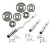 Ader Chrome Olympic 2'' Hollow Bar Kit + 35LB Grip Plate Set view 1
