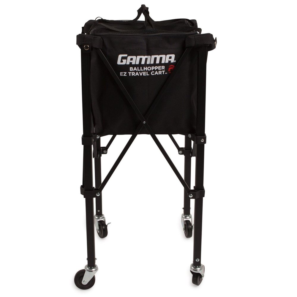 GAMMA Sports EZ Travel Cart, Tennis & Pickleball Hopper, Padel, Portable Compact Design, Sturdy Lightweight Construction, EZ Bags, 150 or 250 Capacity, Premium Carrying Case Included