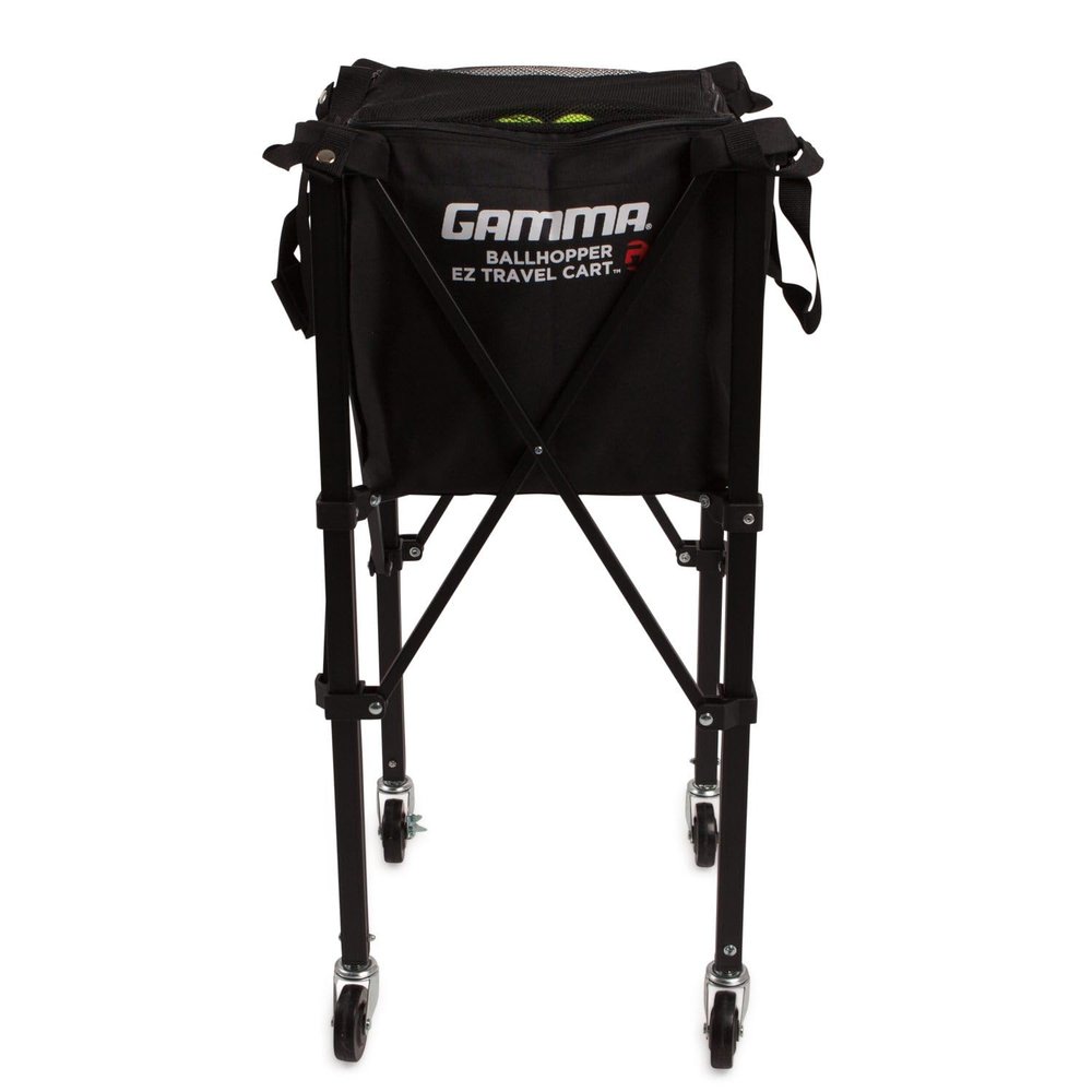GAMMA Sports EZ Travel Cart Pro, Ball Hopper with Premium Carry Case, Holds 120 Pickleball Balls or 150 Tennis Balls