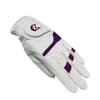XEIRPRO Premium 4 Pack All Weather Golf Gloves for Women Worn On Left Hand for Right Handed Golfer- Comfort and Secure Fit Ultra Grip Leather Soft Flexibility (Small, White/Purple) view 1