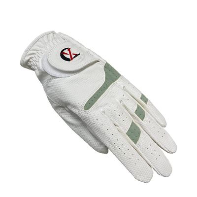 XEIRPRO Premium 4 Pack All Weather Golf Gloves for Women Worn On Left Hand for Right Handed Golfer- Comfort and Secure Fit Ultra Grip Leather Soft Flexibility (X-Large, White/Green)
