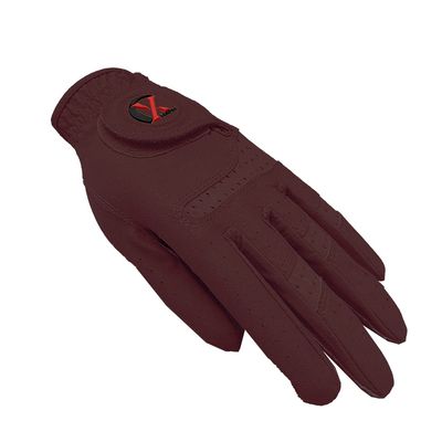 XEIRPRO Premium 4 Pack All Weather Golf Gloves for Women Worn On Left Handfor Right Handed Golfer - Comfort and Secure Fit Ultra Grip Leather Soft Flexibility (Large, Burgundy)