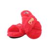 FOCO Women's NFL Team Logo Cross Band Soft Plush Furry Cozy Open Toe House Shoes Slippers, Kansas City Chiefs, X-Large 11-12 view 3
