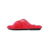 FOCO Women's NFL Team Logo Cross Band Soft Plush Furry Cozy Open Toe House Shoes Slippers, Kansas City Chiefs, X-Large 11-12 view 4