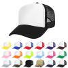 TopTie Kids 5 Panel Trucker Cap Mesh Snapback Hat Foam Front for Boys Girls Aged 3-7 Years Old-Pink/White view 3
